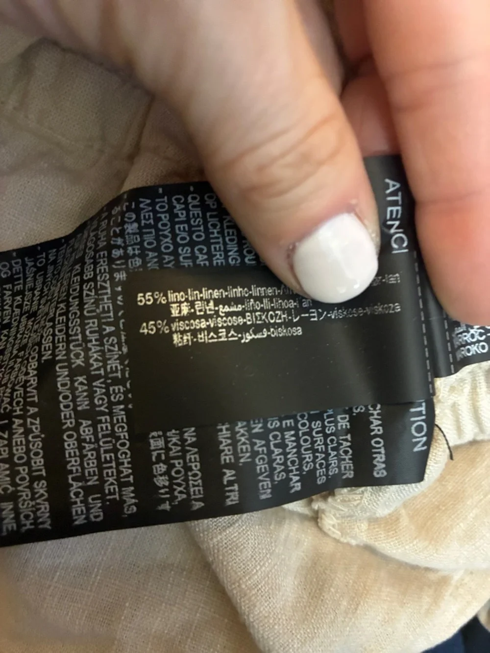 Zara NWT linen blend shirt 7940/734 - Picture 6 of 6